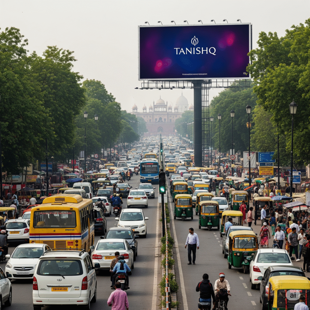 Digital billboard advertising in Delhi NCR during peak traffic hours