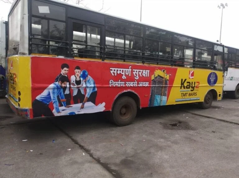Bus branding by ACME Advertising Co. in a major Indian metro city