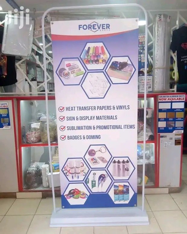 Luxury standee used for premium brand promotion at a corporate event, featuring elegant design and high-end finish by Acme Advertising Co.