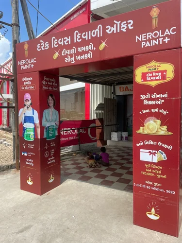 Branded ARCH gates installation by ACME Advertising Co. at event entrance, designed to enhance brand visibility and attract high footfall.